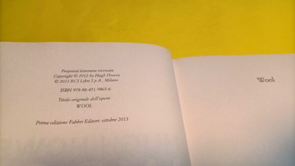 Hugh Howey, Wool, Fabbri Editori - 1^ edizione - immagine 6