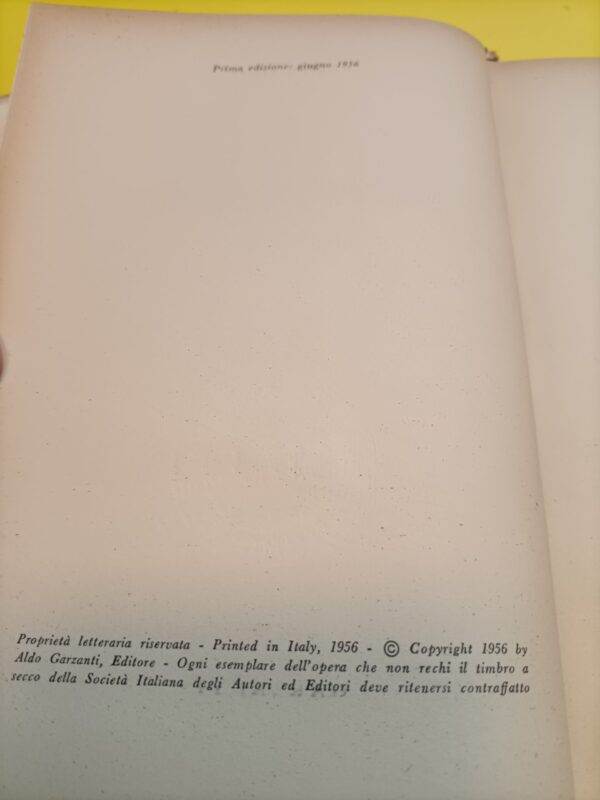Elena Bono, Morte di Adamo, Garzanti - 1^ ed. 1956 - immagine 3