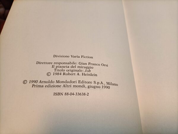 Robert Heinlein, Il pianeta del miraggio, Mondadori - 1^ ed. 1990 - immagine 2