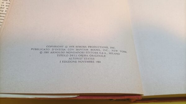 Paddy Chayefsky, Stati di allucinazione, Mondadori - 1^ ed. 1981 - immagine 4