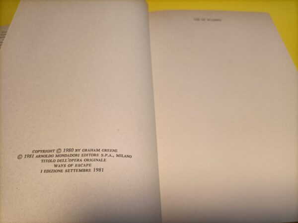 Graham Greene, Vie di scampo, Mondadori - 1^ ed. 1981 - immagine 4