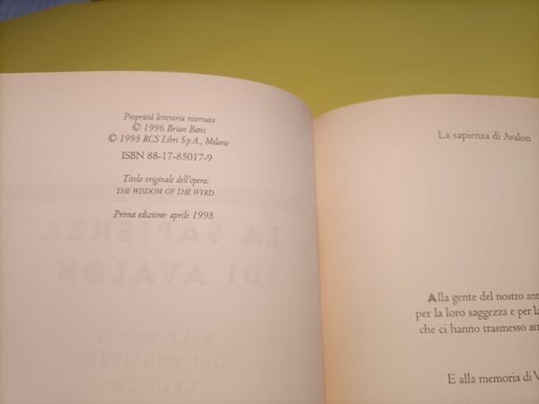 Brian Bates, La sapienza di Avalon, Rizzoli - 1^ ed. 1998 - immagine 6