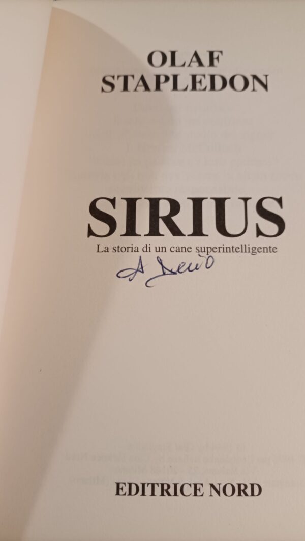 Olaf Stapledon, Sirius, Editrice Nord - immagine 6