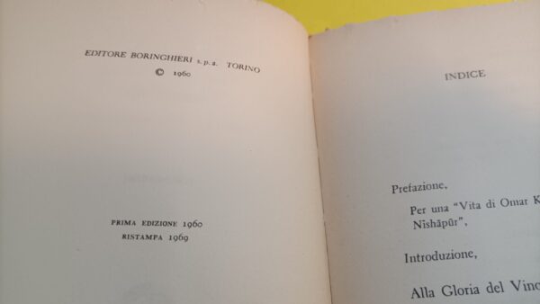 Omar Khayyam, Roba'iyyat, Boringhieri - ristampa 1969 - immagine 8