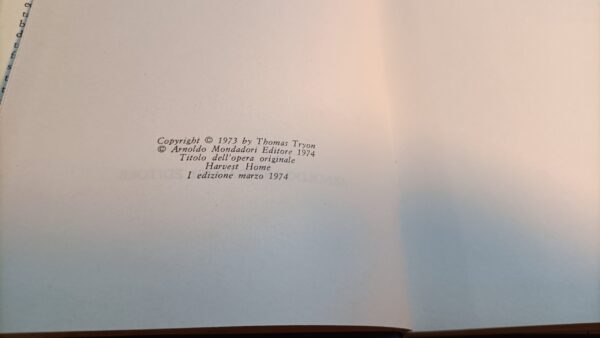 Thomas Tryon, La festa del raccolto, Mondadori - 1^ ed. 1974 - immagine 2