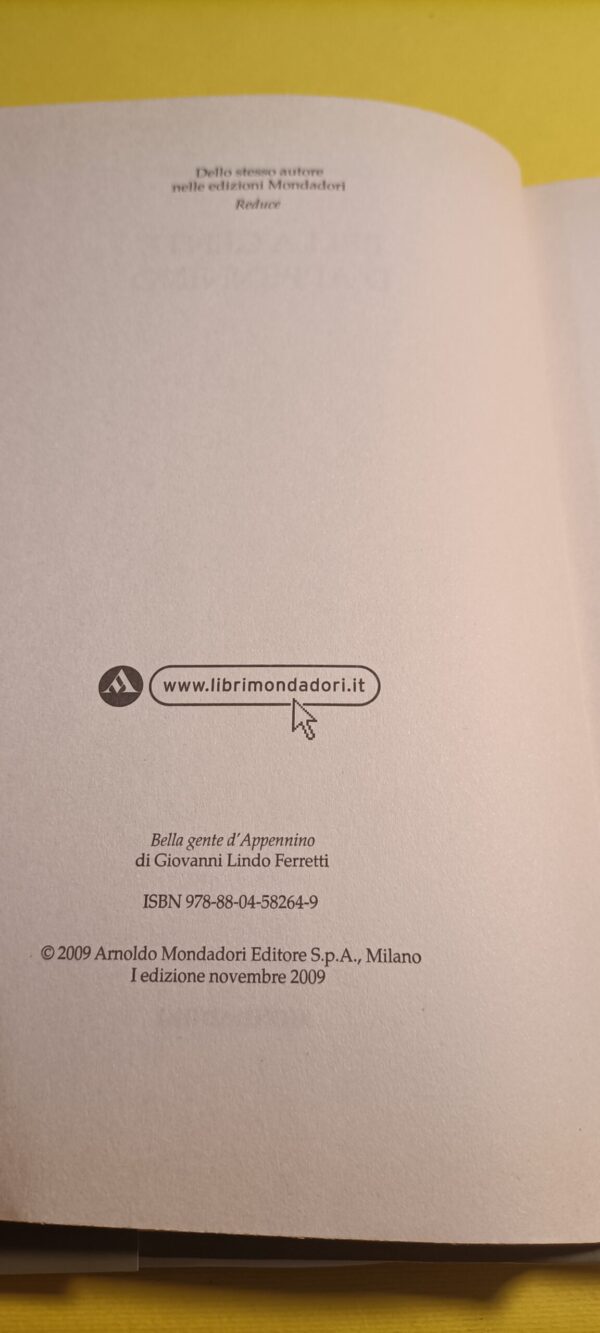 Giovanni Lindo Ferretti, Bella gente d'Appennino, Mondadori - 1^ ed. 2009 - immagine 2