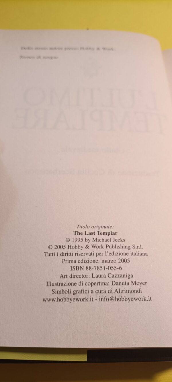 Michael Jecks, L'ultimo templare, Hobby & Work - 1^ ed 2005 - immagine 3