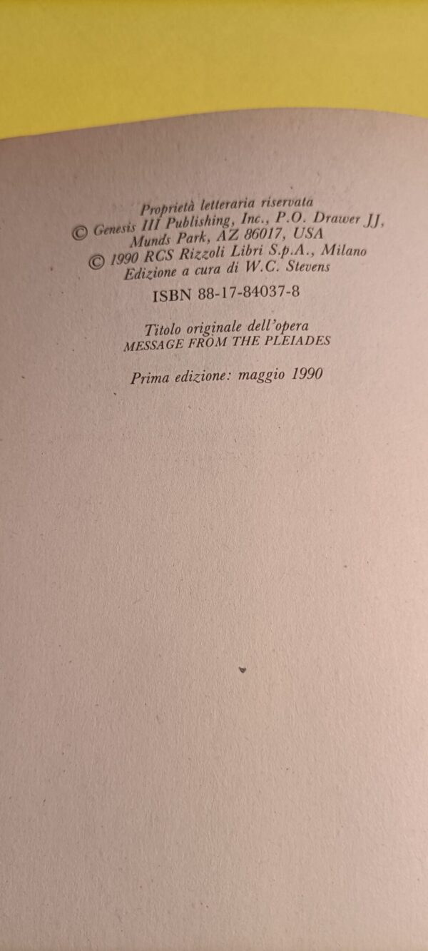 Eduard Billy Meier, Messaggio dalle Pleiadi, Rizzoli - 1^ ed. 1990 - immagine 3