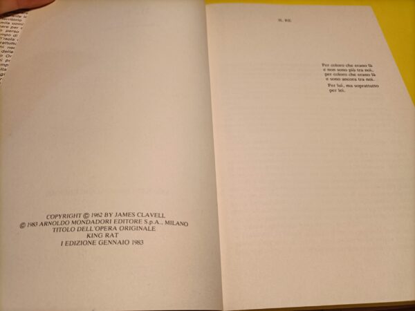James Clavell, Il re, Mondadori - 1^ ed. 1983 - immagine 4