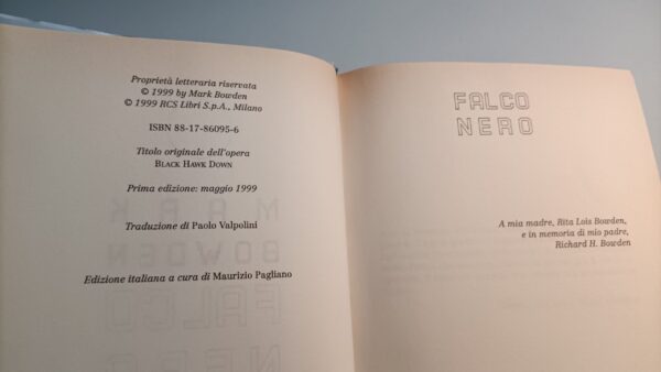 Mark Bowden, Falco nero, Rizzoli 1a edizione 1999 - immagine 6