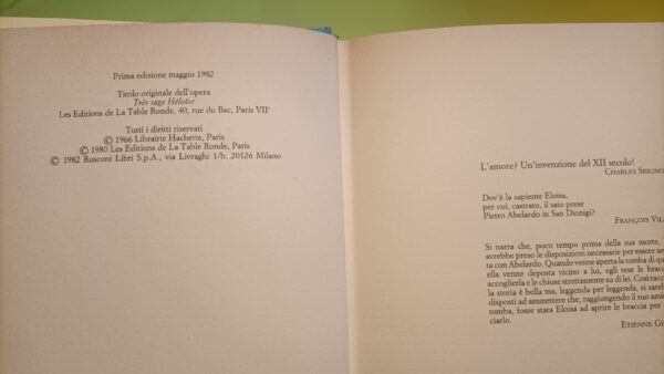 Jeanne Bourin, Io Eloisa amavo Abelardo, Rusconi - 1^ ed. 1982 - immagine 4