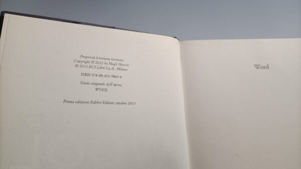 Hugh Howey, Wool, Fabbri Editori 1a edizione 2013 - immagine 3