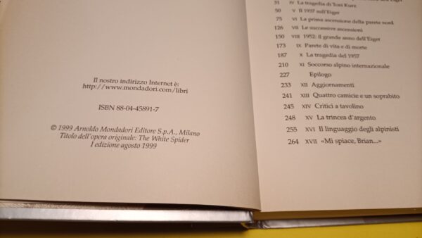 Heinrich Harrer, Parete Nord (conquista Eiger), Mondadori - 1^ ed. 1999 - immagine 6